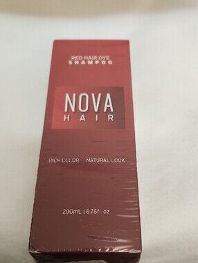 NOVA Red Hair Dye Shampoo - Rich Color - Natural Look